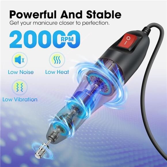 Professional Electric Nail Drill Machine Nails File Electric Nail Drill Kit - Picture 3 of 7